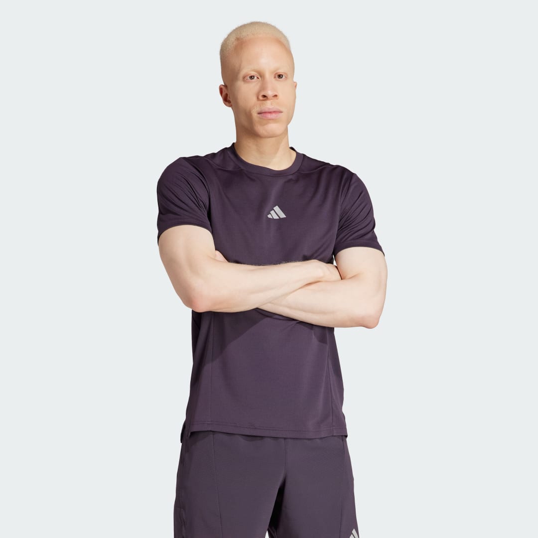 T-shirt adidas Performance Designed for Training HIIT Workout HEAT.RDY Tee Lilla | IR7255, 0