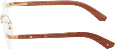 Solbriller Cartier Santos de Cartier Optical Frame Glasses Brun | CT0513O-002, 2