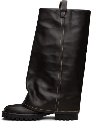 Trenchcoat Acne Studios Acne Studios Leather Slouch Boots Sort | BD0339-, 2