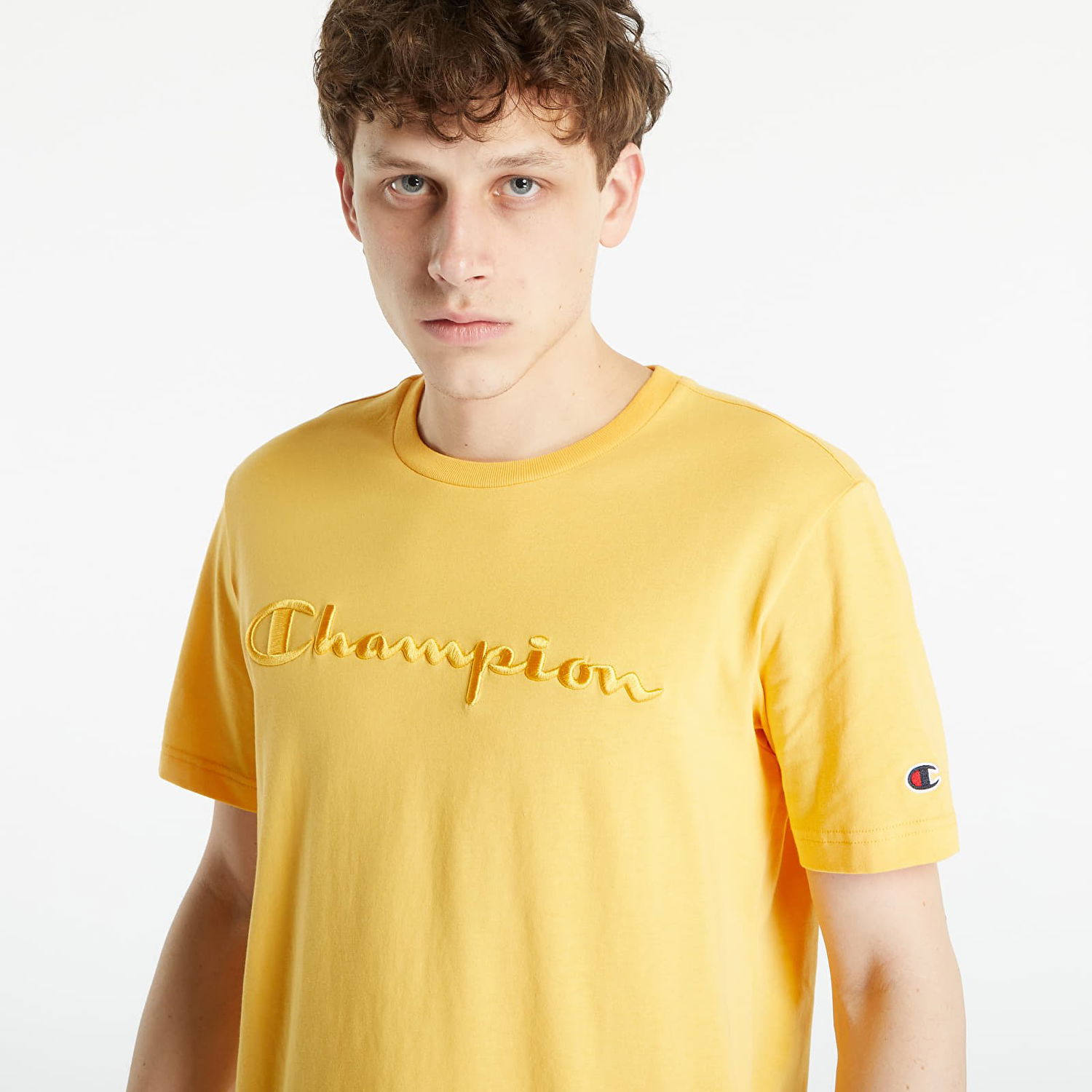 T-shirt Champion Crewneck T-Shirt Gul | 218490 CHA YS126, 1