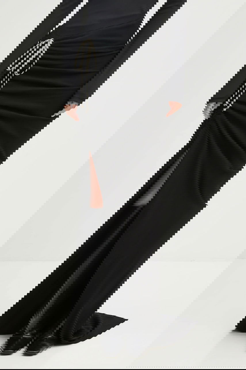 Nederdel Rick Owens Rick Owens DRKSHDW Soft Edfu Long Maxi Skirt Sort | DS02E7337.JDB, 0