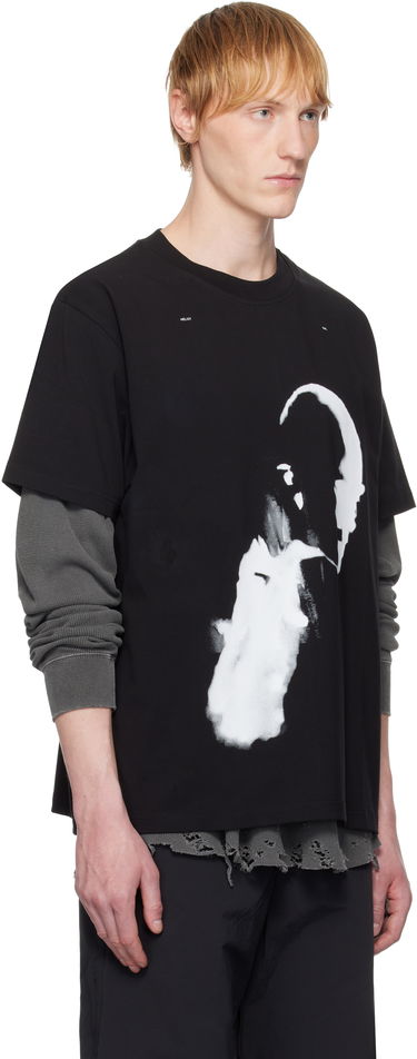 T-shirt HELIOT EMIL Heliot Emil Printed T-Shirt Sort | SS25.M.09.041.BLK01.CO, 4