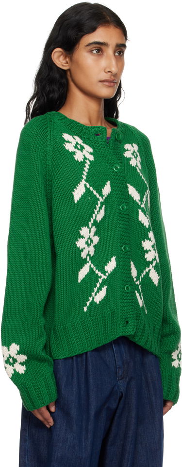 Sweater YMC YMC Atomic Knit Cardigan Grøn | Q8YMD, 1