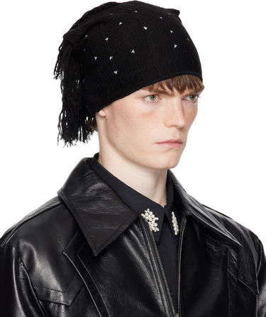 Beanie KIKO KOSTADINOV Kiko Kostadinov Tarr Knit Beanie with Fringe Sort | KKAW25KN11-116, 1