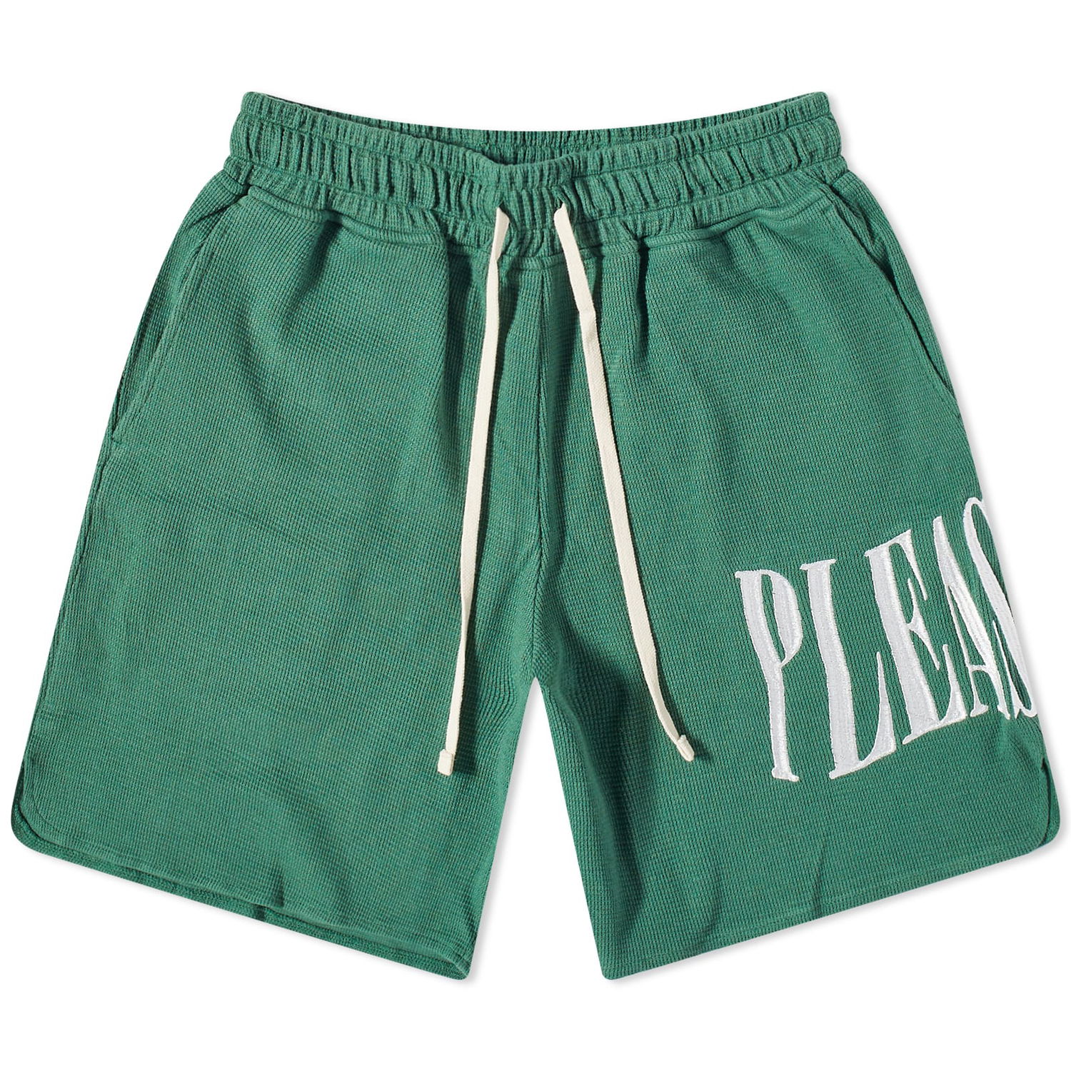 Shorts Pleasures Twitch Waffle Knit Short Green Grøn | P23SU036-GRN, 0