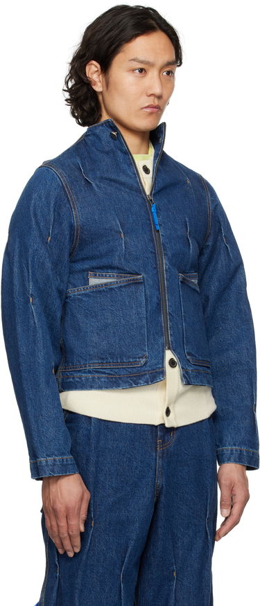 Jakke ADER ERROR ADER error 0108 Cropped Denim Jacket Blå | BO01SSJK0108BL, 1