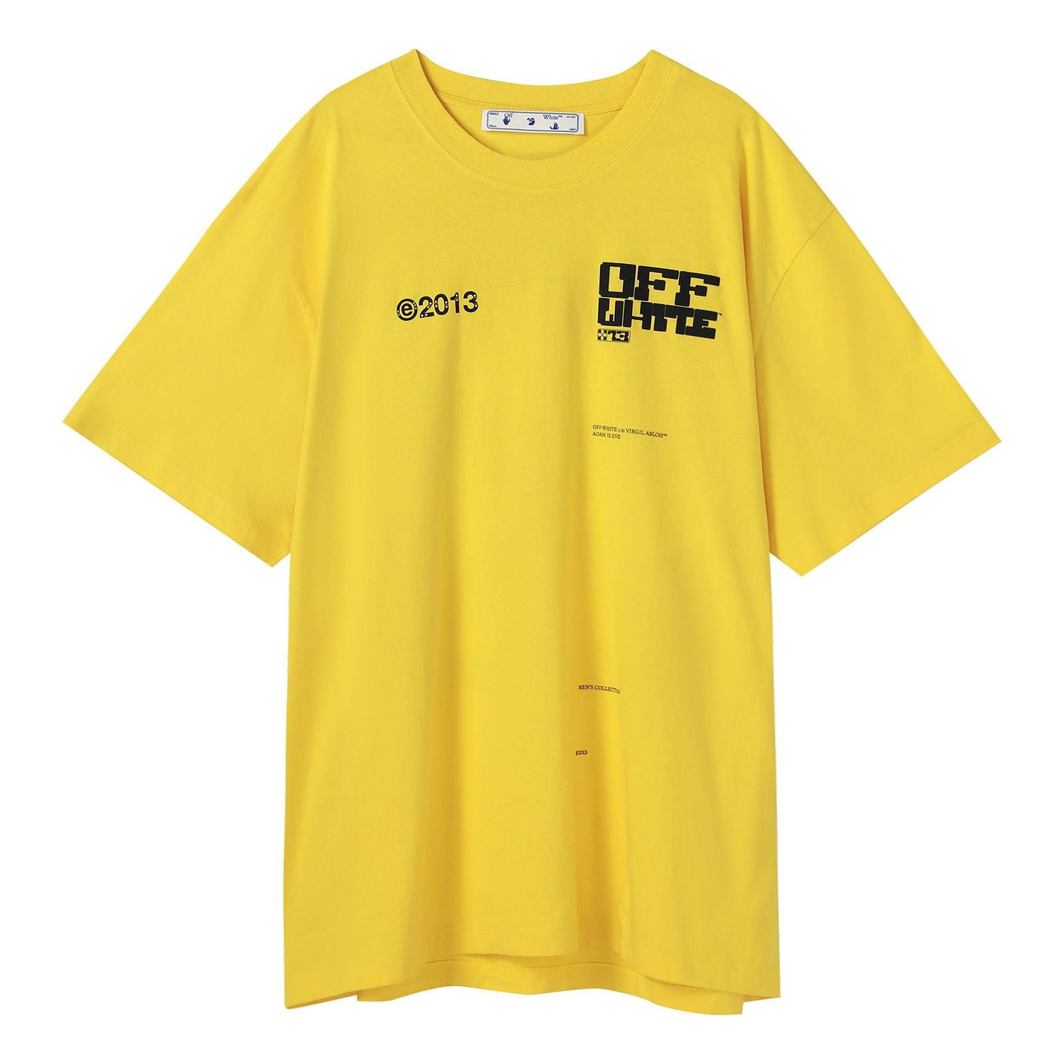 T-shirt Off-White SS21 Tech Marker Logo Round Neck T-Shirt Gul | OMAA038S21JER0081910, 0