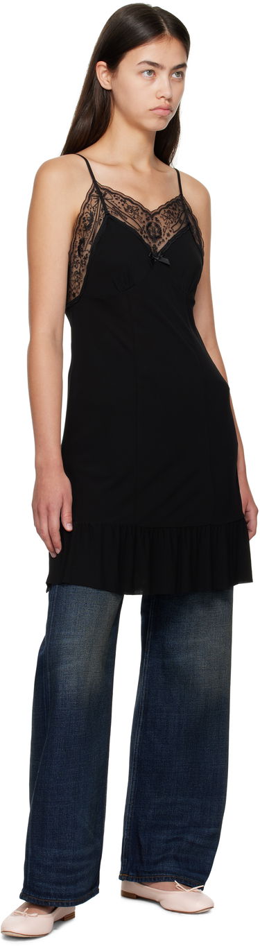 Kjole Acne Studios Lace-Trim Strap Minidress Sort | A20829-, 4