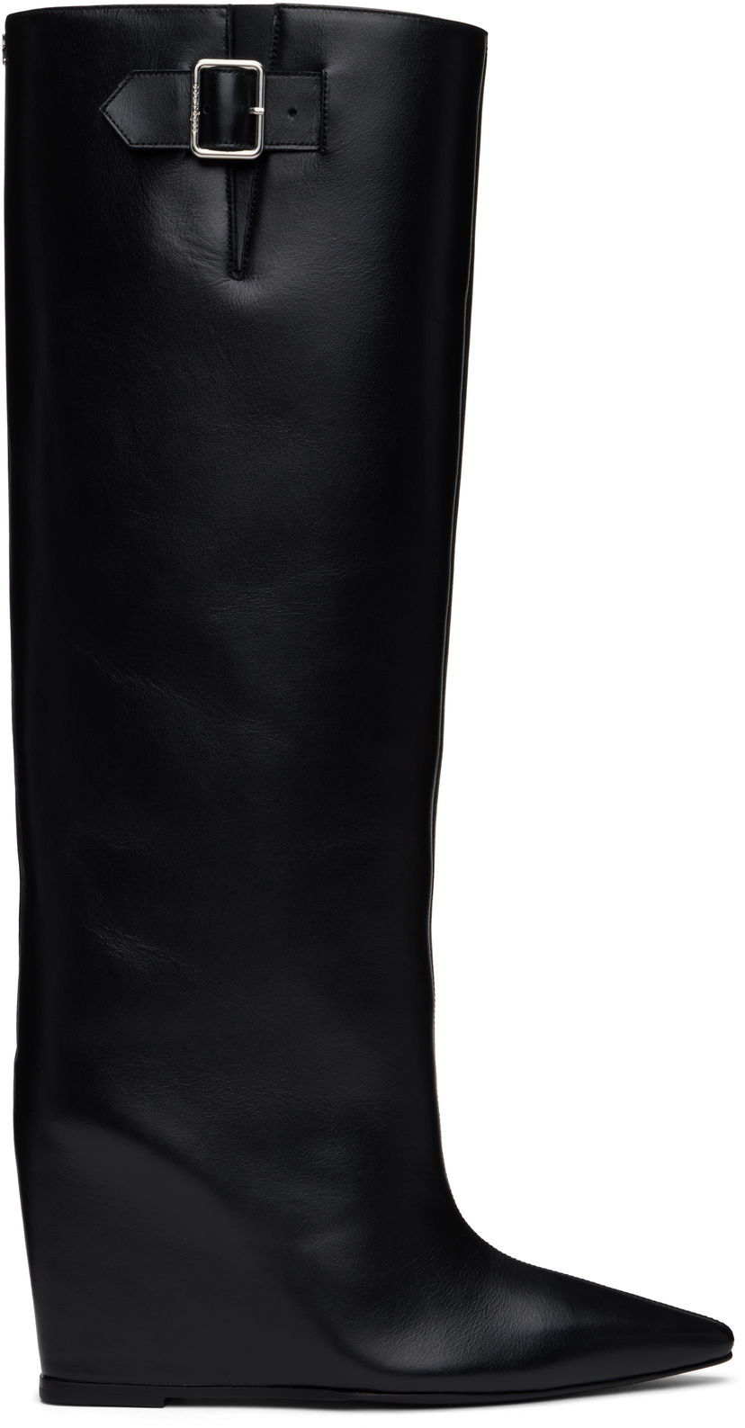Sneakers og sko Courrèges Astro Wedged Leather Tall Boots Sort | 324SBT035CR0017
