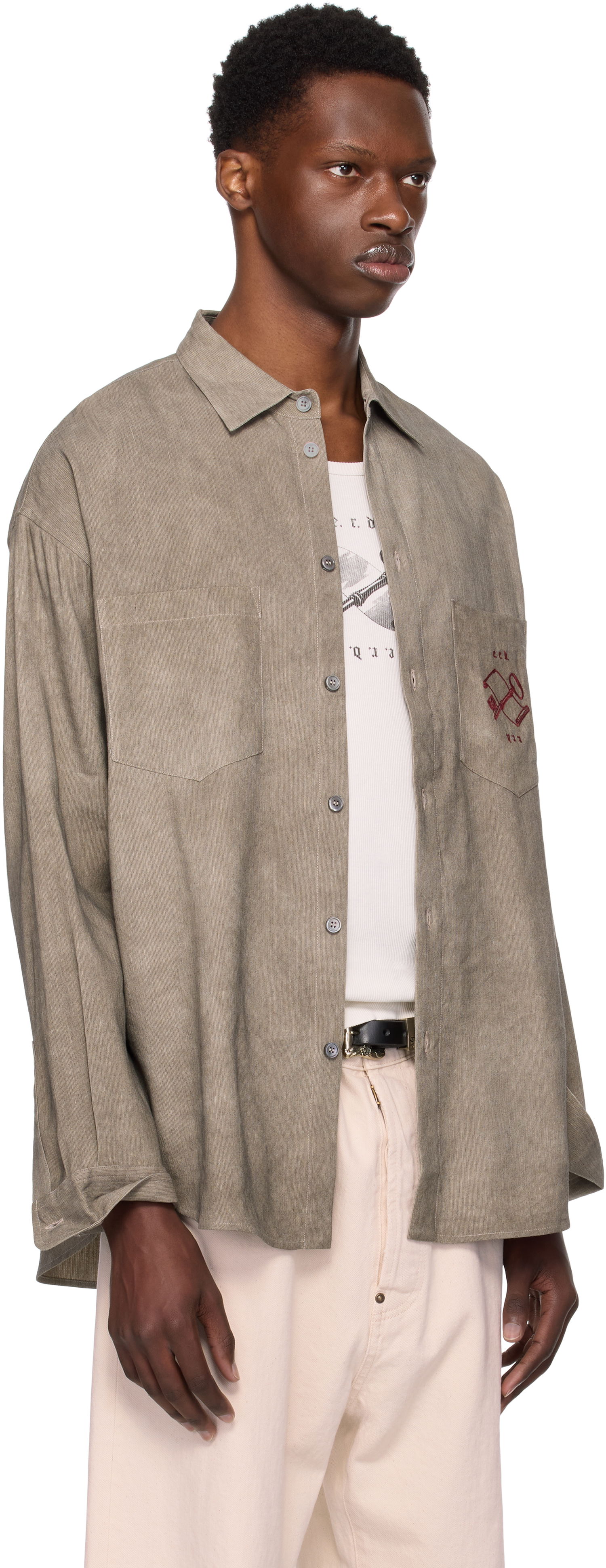 Skjorte Enfants Riches Déprimés Enfants Riches Déprimés Artist Buttondown Shirt Grøn | 040-248, 1