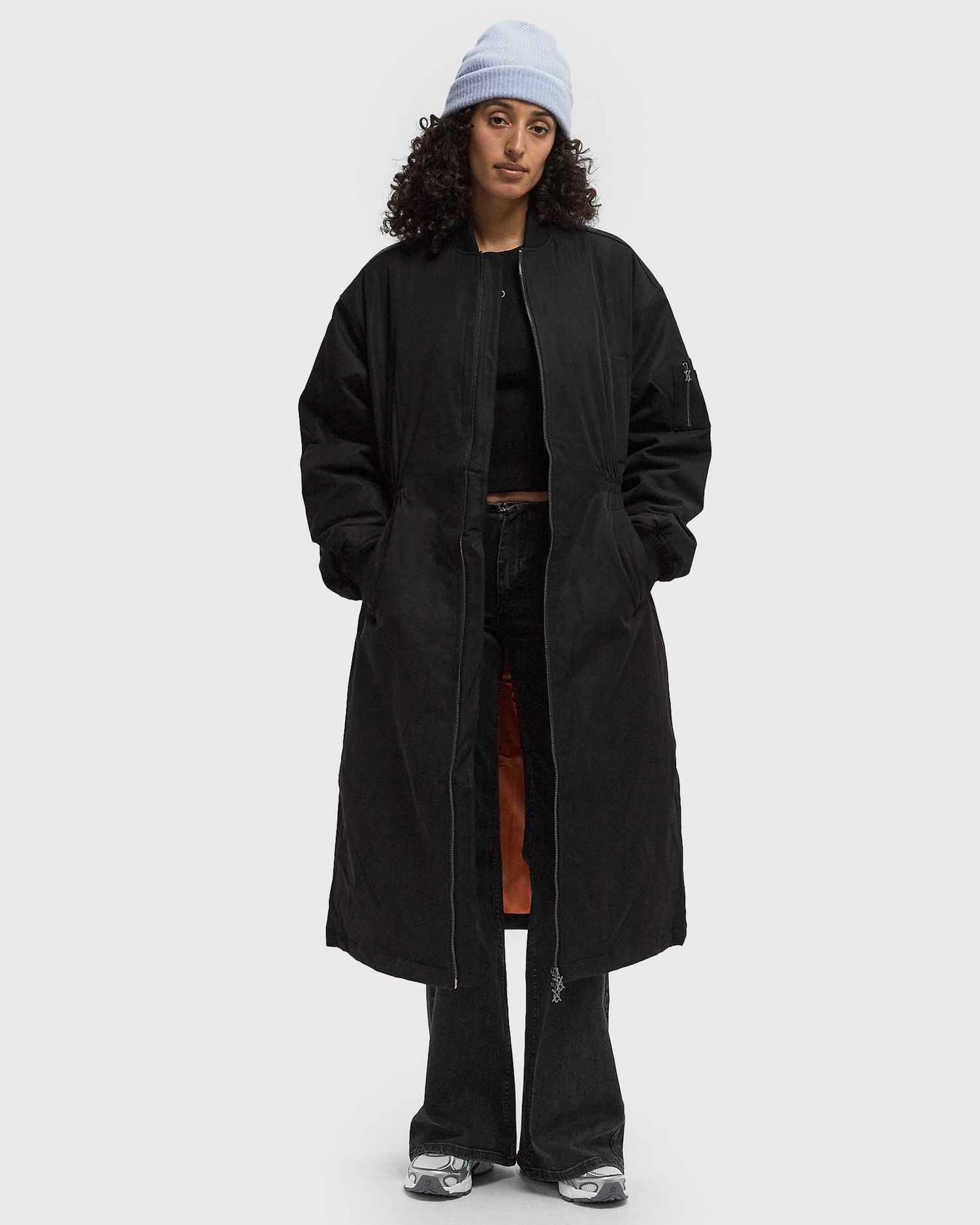 Bomberjakke DAILY PAPER Oversized Long Bomber Jacket Sort | 2423004, 1