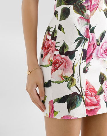 Kjole Dolce & Gabbana Dolce & Gabbana Rose Print Jacquard Corset Dress Flerfarvet | F6TMZTFSRQJHA5IG, 3