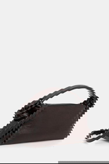 Håndtaske KENZO Kenzo Knotted Leather Shoulder Bag Brun | FE62SA818L01, 1