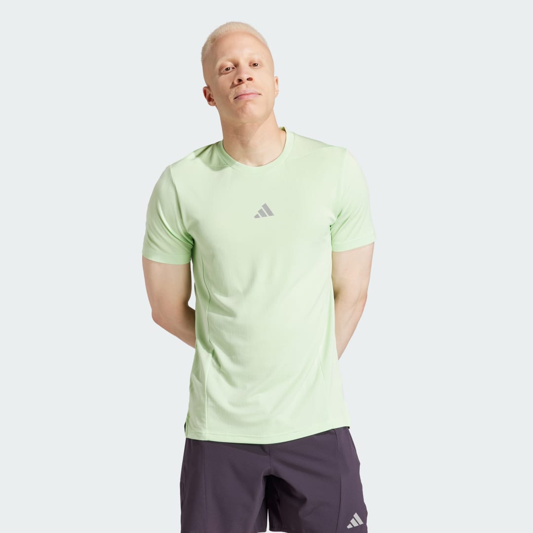 T-shirt adidas Performance Designed for Training HIIT Workout HEAT.RDY Tee Grøn | IS3710, 1