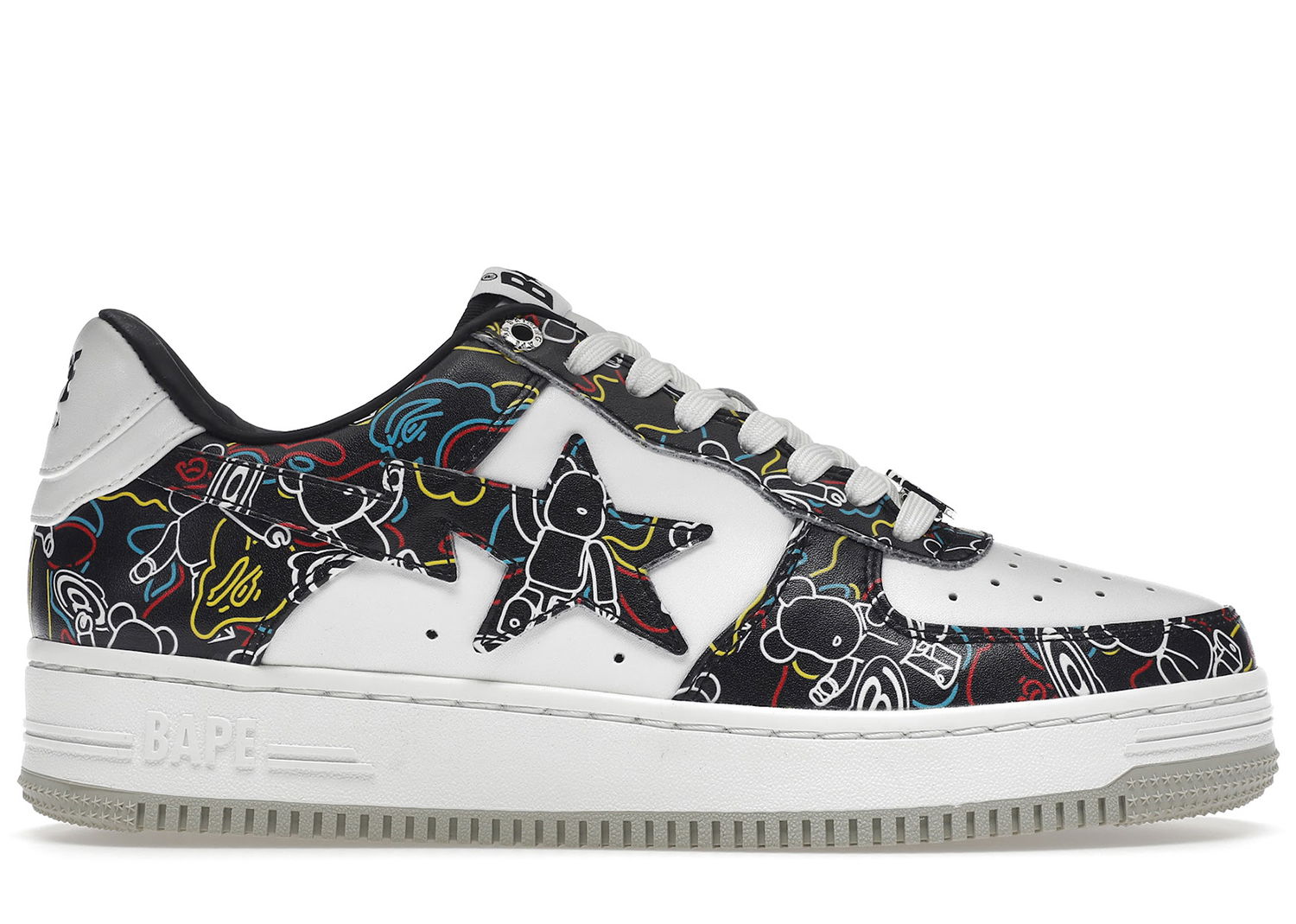 Sneakers og sko BAPE Medicom Toy x Bape Sta "Bearbrick Camo Black" Sort | 1H73191913-BLK/1H73-291-911, 0