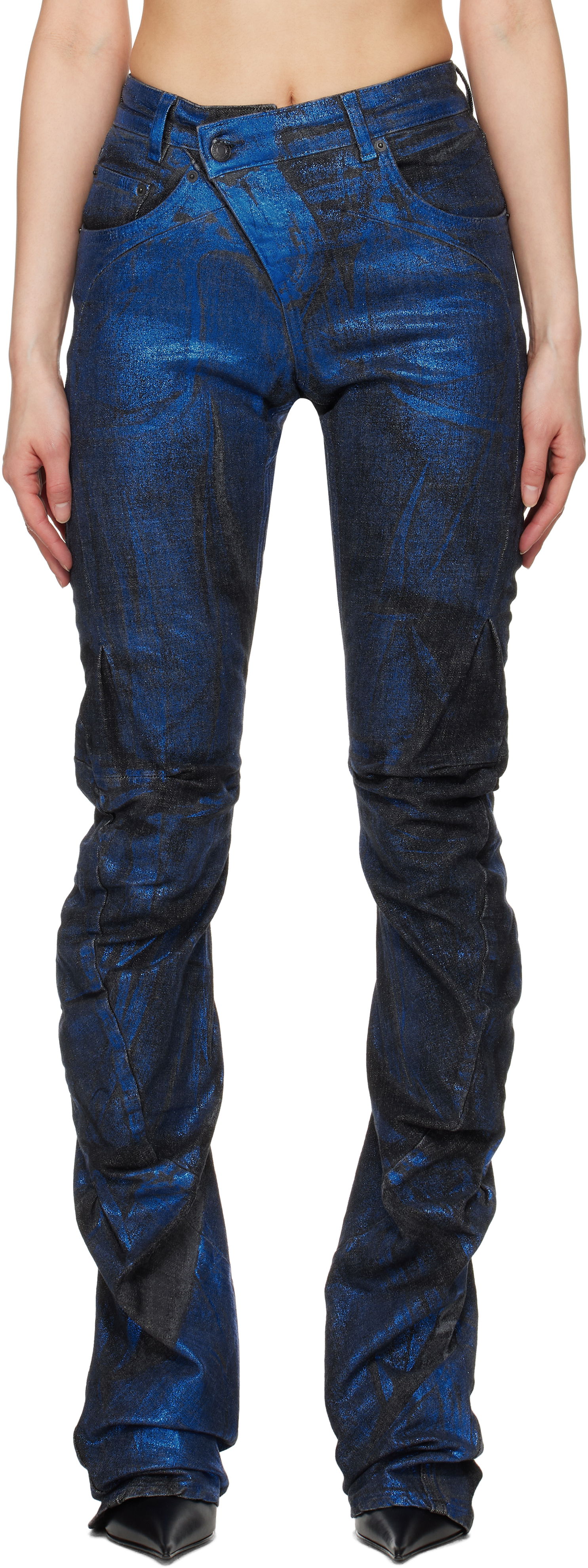 Jeans Ottolinger Ottolinger Drape Denim Jeans Blå | 117-17017E-21, 0