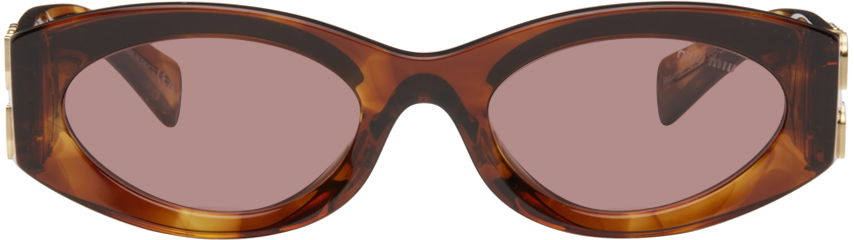 Solbriller Miu Miu Miu Miu Glimpse Oval Sunglasses Brun | 0MU 11WS 8056262086797, 0