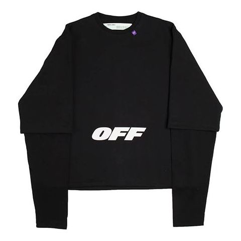 Sweater Off-White Long Sleeve Sweatshirt Sort | OMAB022E184050031001, 0