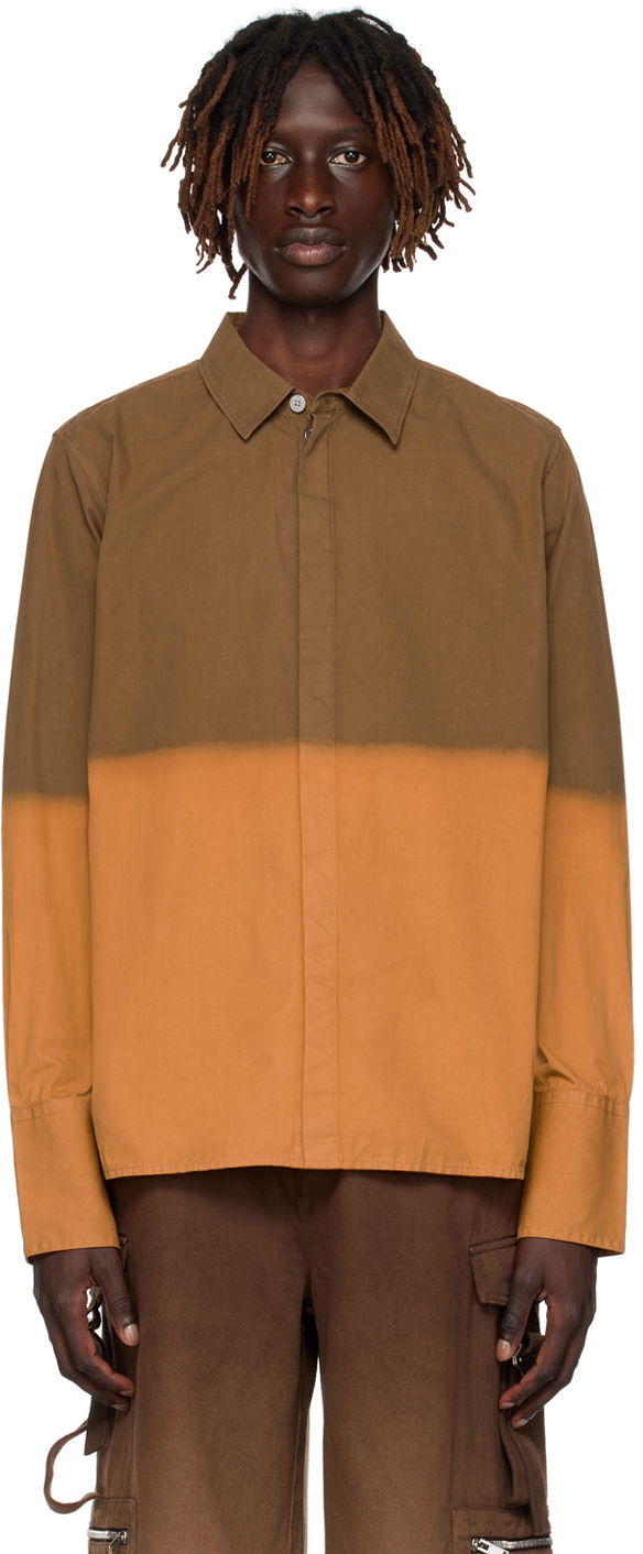 Skjorte Dion Lee Sunfade Long Sleeve Shirt Orange | C5030R23