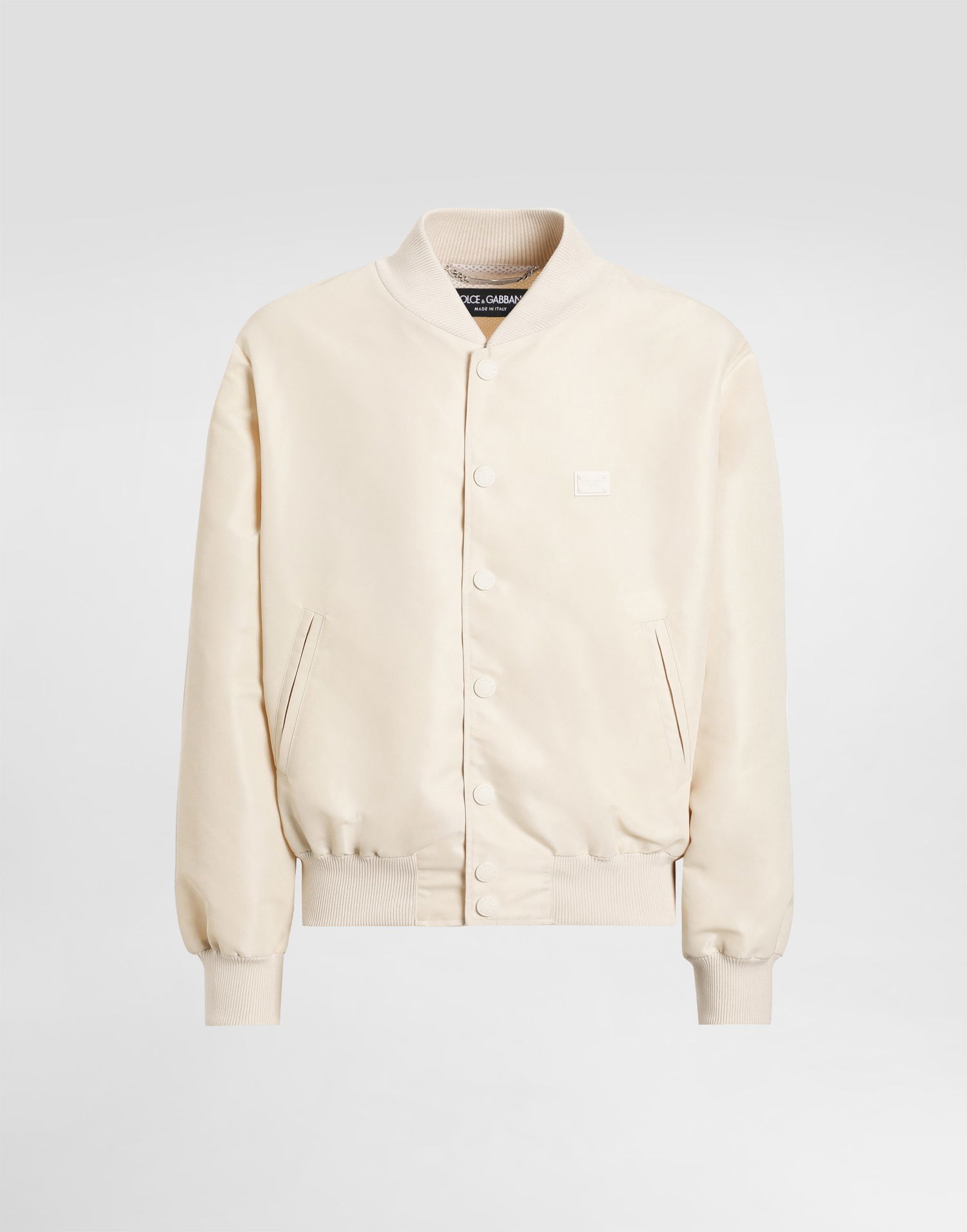 Bomberjakke Dolce & Gabbana Dolce & Gabbana Technical Fabric Bomber Jacket With Tag Beige | G9BNCTFUMNQW3789, 0