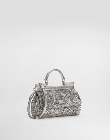 Håndtaske Dolce & Gabbana Small Sicily Brocade Handbag Metalisk | BB7116BR81780998, 2