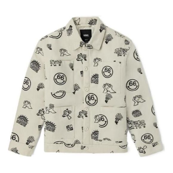 Jakke Vans Vans Smile Print Chore Jacket Hvid | VN0A5H8K7DS, 0