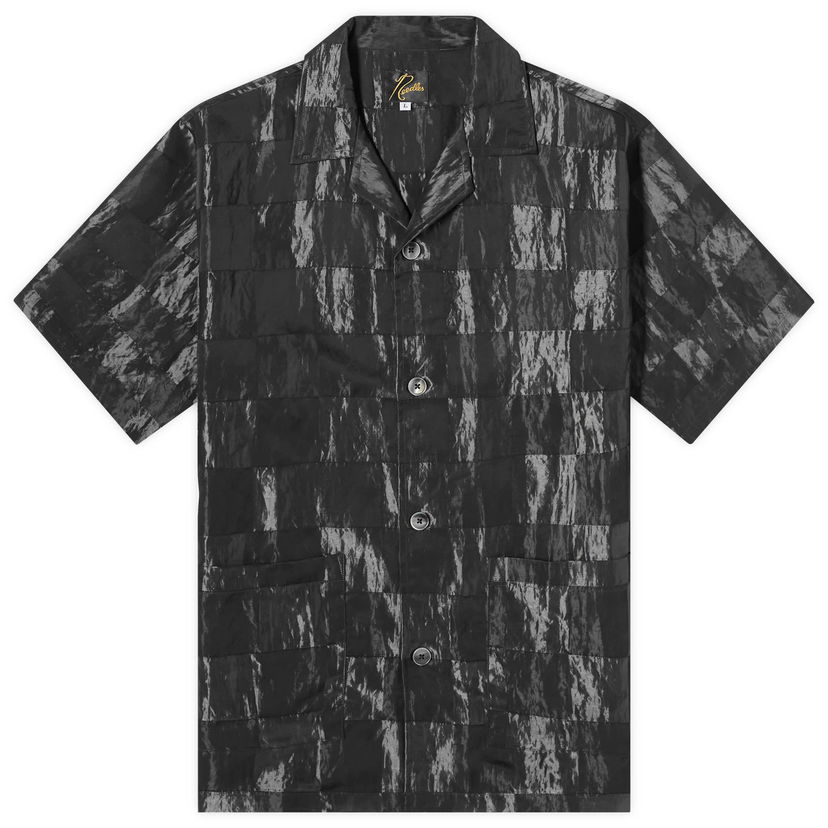 Skjorte Needles Checkerboard Cabana Sort | OT096-B