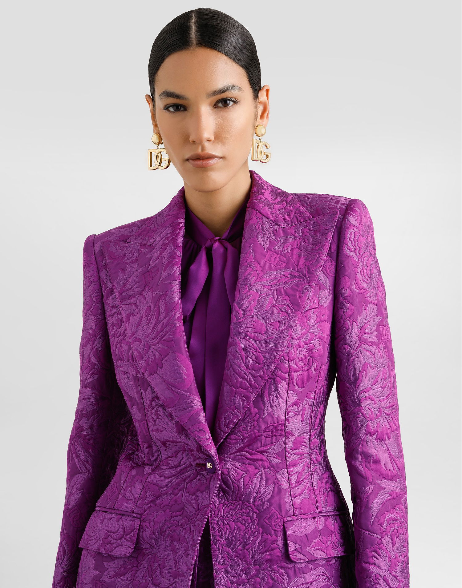 Jakke Dolce & Gabbana Dolce & Gabbana Turlington Brocade Jacket Lilla | F29UCTHJMQOF0571, 1