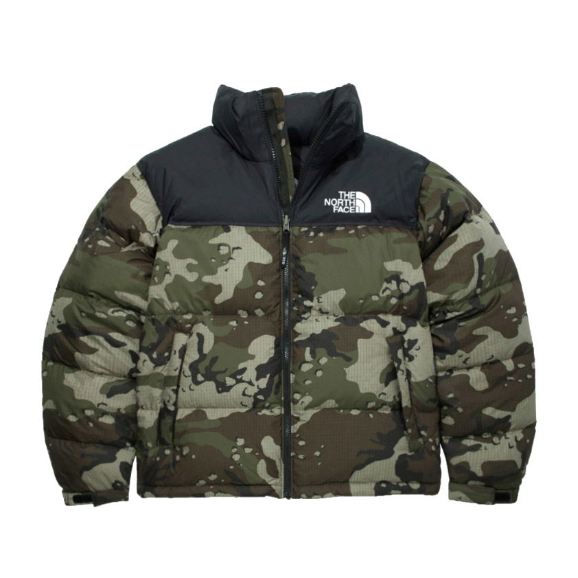 Puffer jakke The North Face 1996 Retro Nuptse Packable Jacket Woodland Camo Grøn | NJ1DM62H, 0