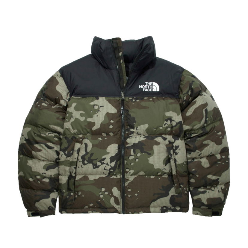 Puffer jakke The North Face 1996 Retro Nuptse Packable Jacket Woodland Camo Grøn | NJ1DM62H