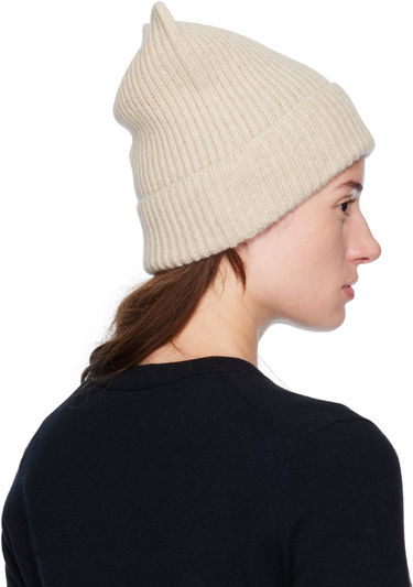 Beanie Acne Studios Acne Studios Square Face Logo Beanie Beige | C40426-, 2