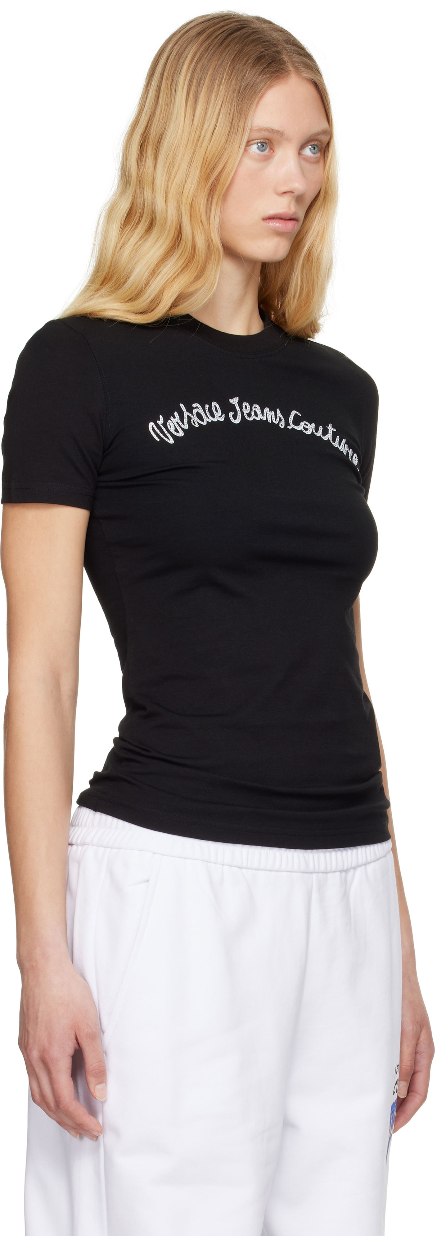 T-shirt Versace Versace Jeans Couture Logo T-Shirt Sort | E78HAHC08_ECJ02C, 1