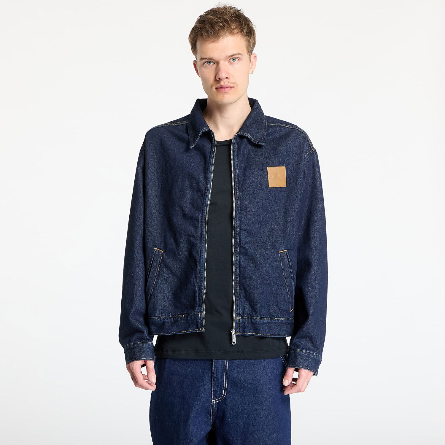 Jakke CALVIN KLEIN Calvin Klein Jeans Relaxed Zip Denim Jacket Blå | J30J327087 1AP, 0