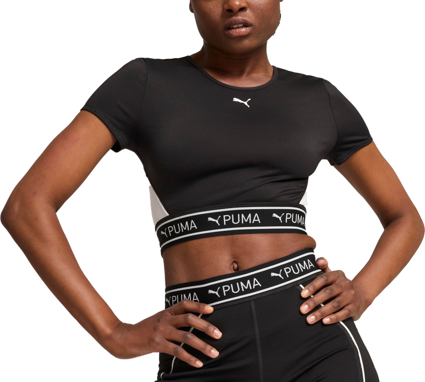 Crop top Puma Puma Strong Baby Short Sleeve Crop Top Sort | 525878-51