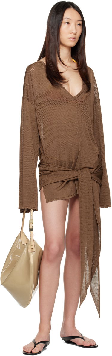 Kjole The Attico The Attico Mini Cover-Up Dress Brun | 250WCA00418 VVV092AA, 3
