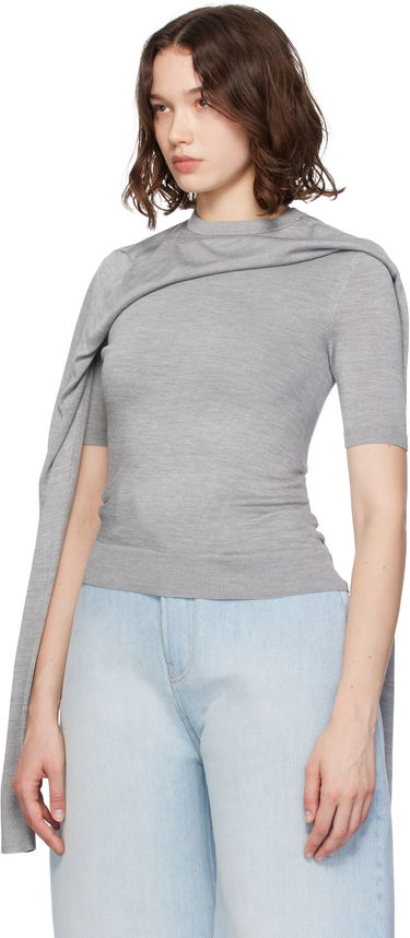 T-shirt Acne Studios Acne Studios Layered T-Shirt Grå | A60569-, 3