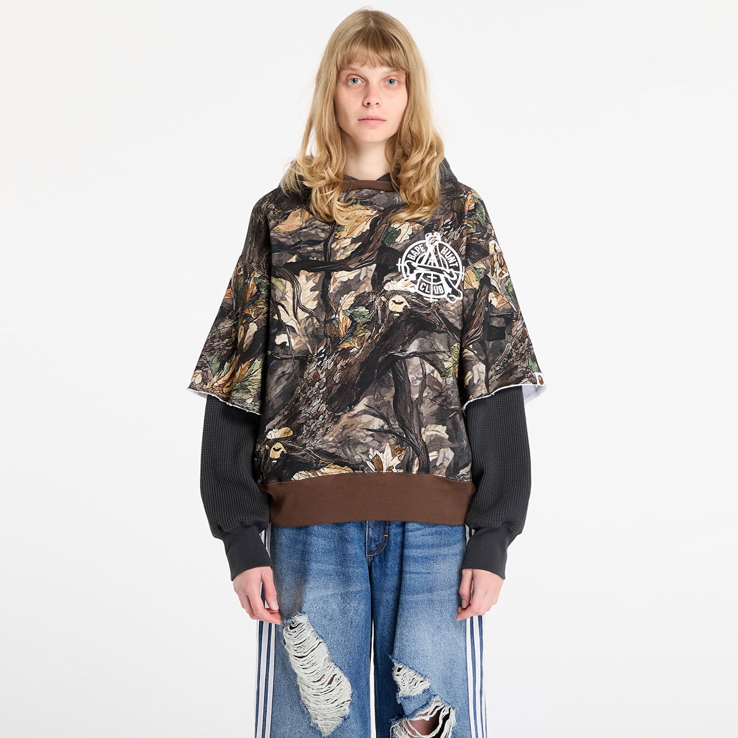 Sweatshirt BAPE Tree Edge Camo Layered Pullover Hoodie XXL Flerfarvet | 001PPL801003MBRW, 1