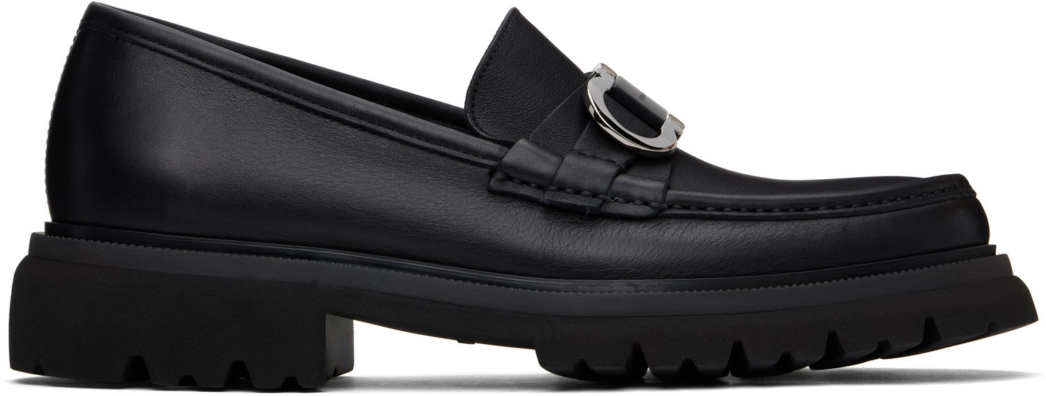 Sneakers og sko FERRAGAMO Salvatore Ferragamo Gancini Ornament Lug Sole Loafers Sort | 773850, 0