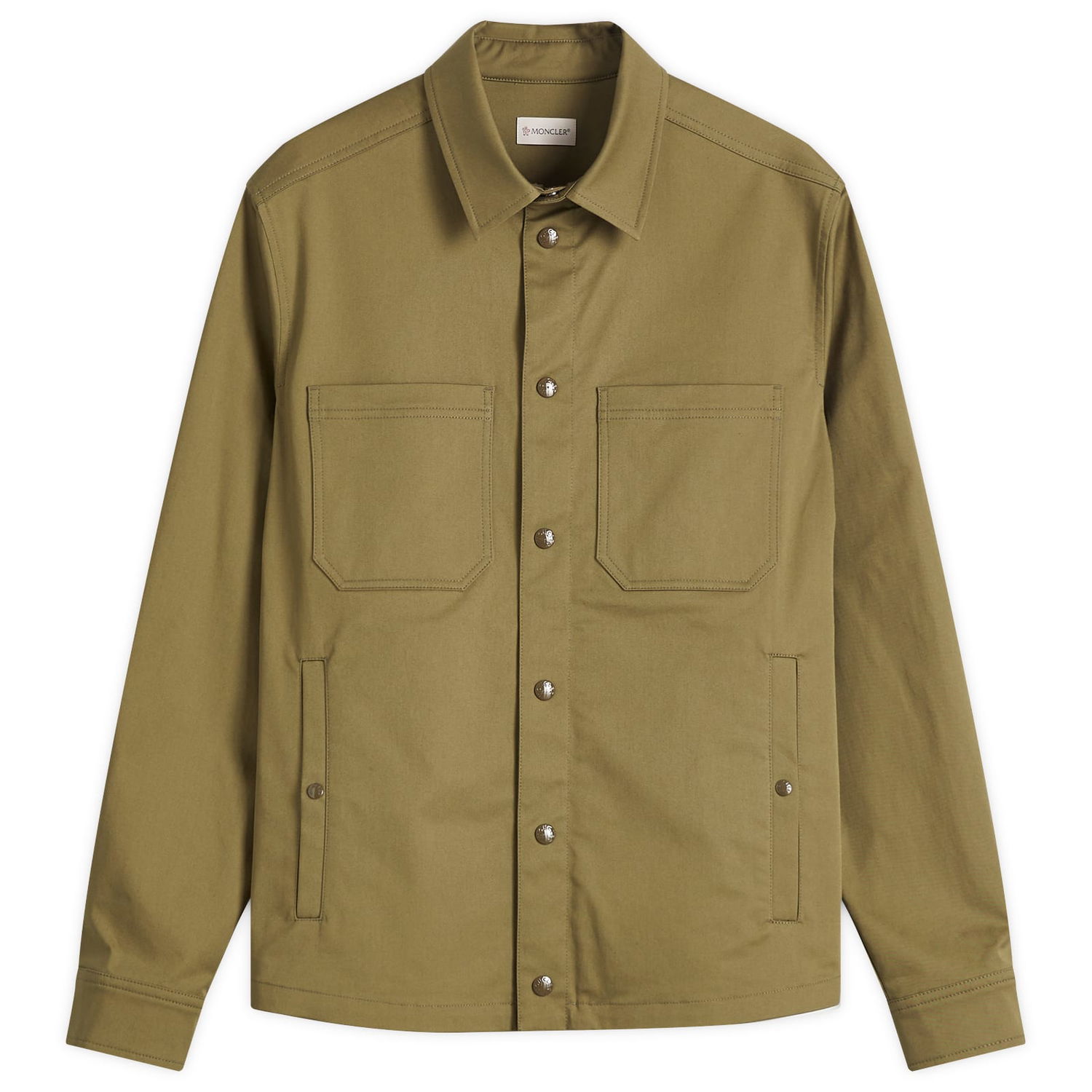 Skjorte Moncler Moncler Gabardine Cotton Shirt Grøn | 2F000-22-57448-81M, 1