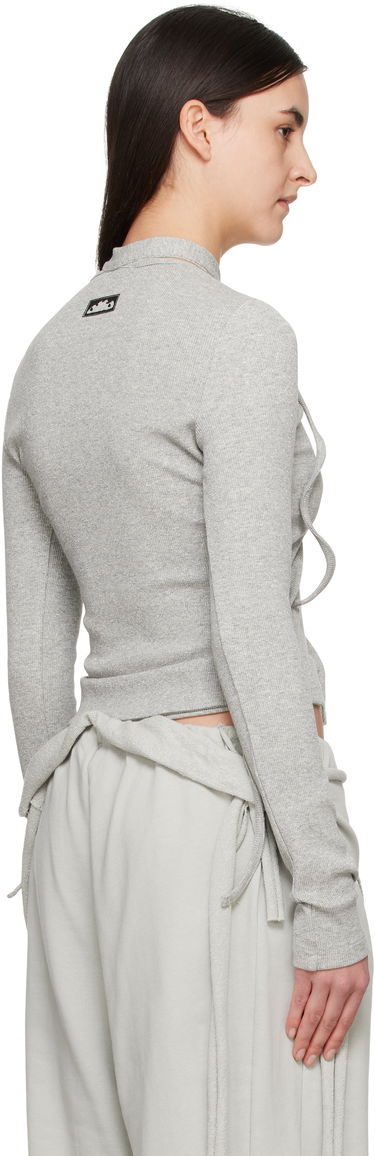 Sweater Ottolinger Ottolinger Double Closure Rib Knit Cardigan Grå | 10460020402, 2