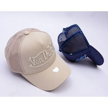 Kasket Von Dutch Von Dutch Trucker Riverside Twill Cap Beige | VD-7030854, 3