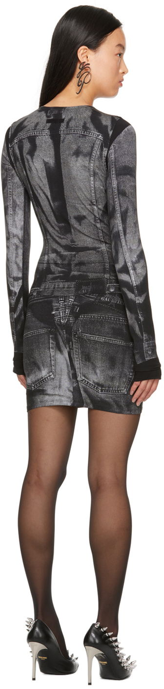 Kjole Jean Paul Gaultier Jean Paul Gaultier Trompe L'œil Printed Minidress Sort | 23/15-F-RO076-J530-0002, 2