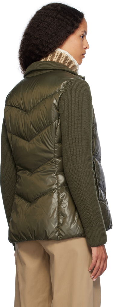 Puffer jakke Moncler Moncler Padded Wool Zip-Up Down Cardigan Grøn | J20939B00041M1241, 2
