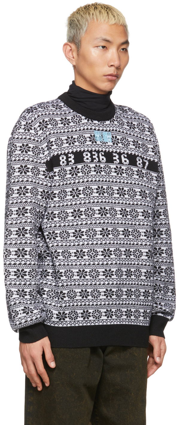 Sweater VETEMENTS Number Nordic Sweater Hvid | VL12KN140B, 1
