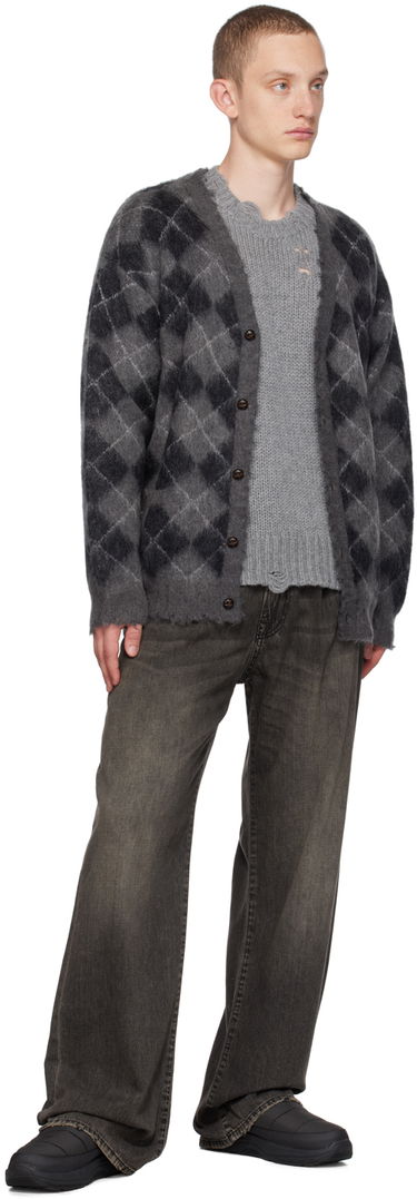 Sweater R13 R13 Distressed Knit Sweater Grå | R13WY089-Y003B, 3