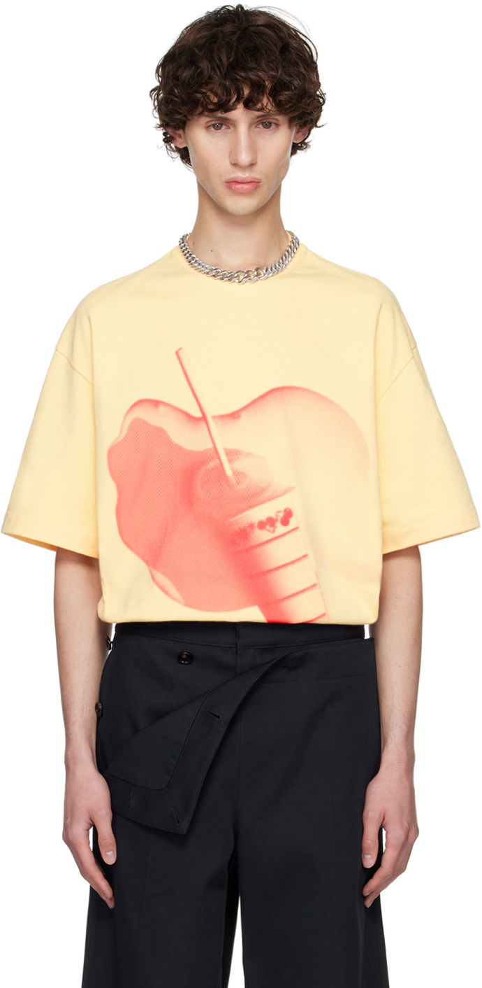 T-shirt Jil Sander Printed T-Shirt Gul | J61GC0003_J20218, 0