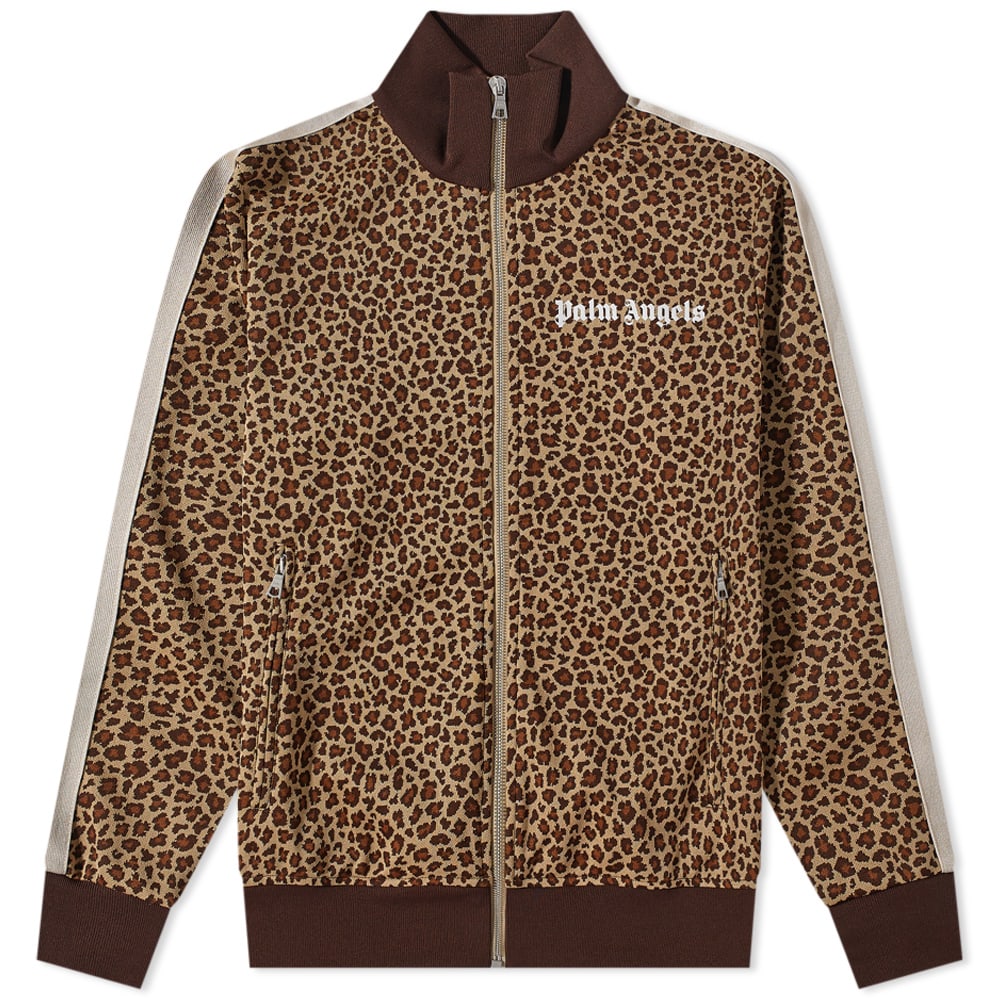 Bomberjakke Palm Angels Leopard Track Jacket Beige | PMBD001S22FAB0076103, 0