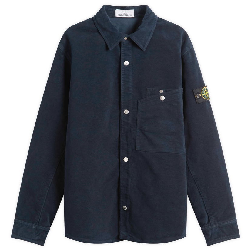 Skjorte Stone Island Cotton Moleskin-TC Overshirt Mørkeblå | K2S151200019-V0020