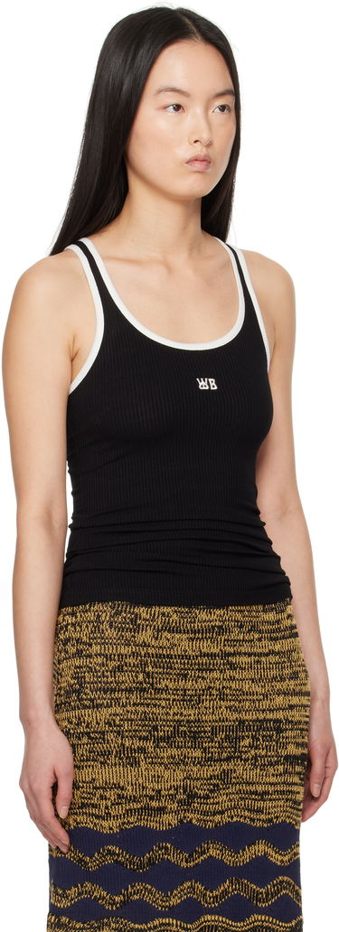 Tanktop Wales Bonner Wales Bonner Ribbed Knit Tank Top Sort | WS25JE38-JE02-999, 1