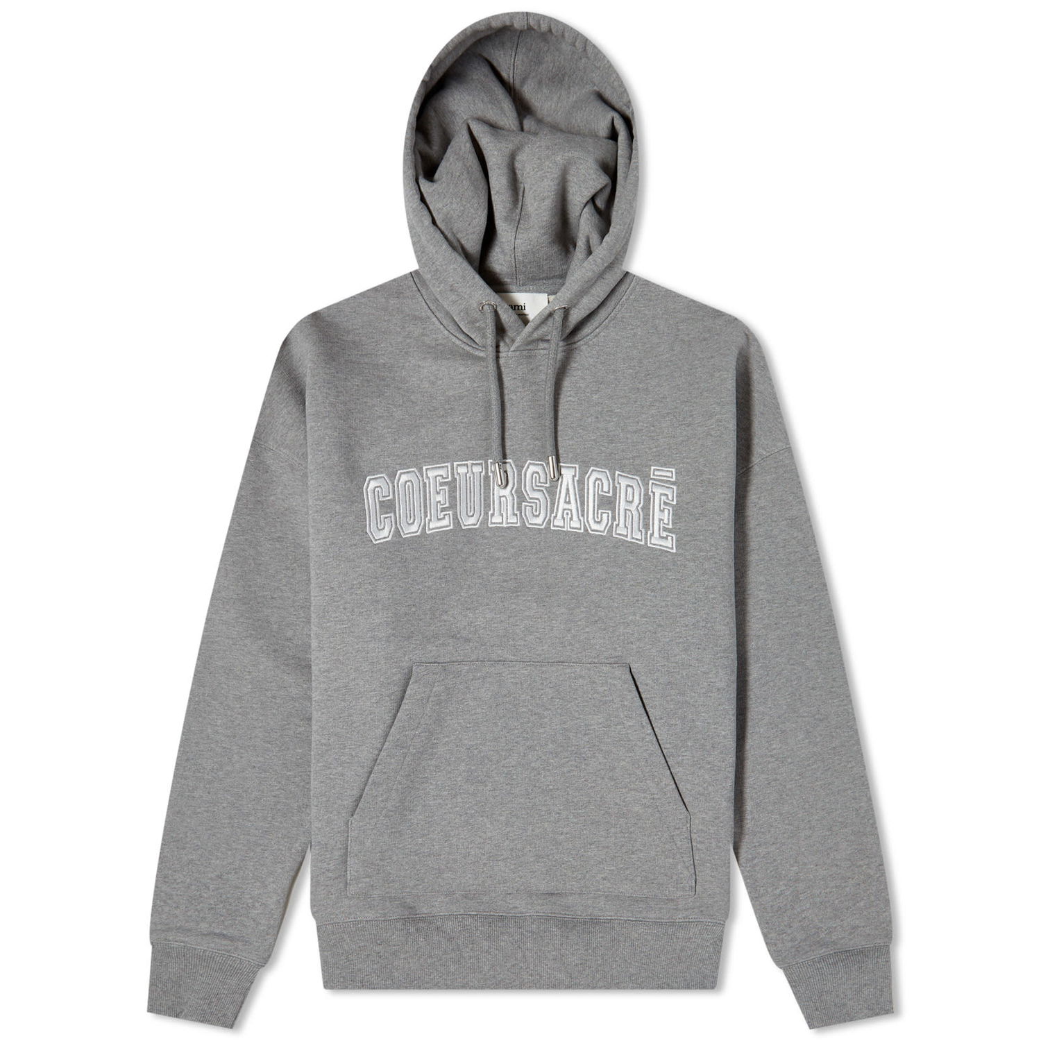 Sweatshirt AMI Coeur Sacre Hoodie Grå | USW209-747-055, 0